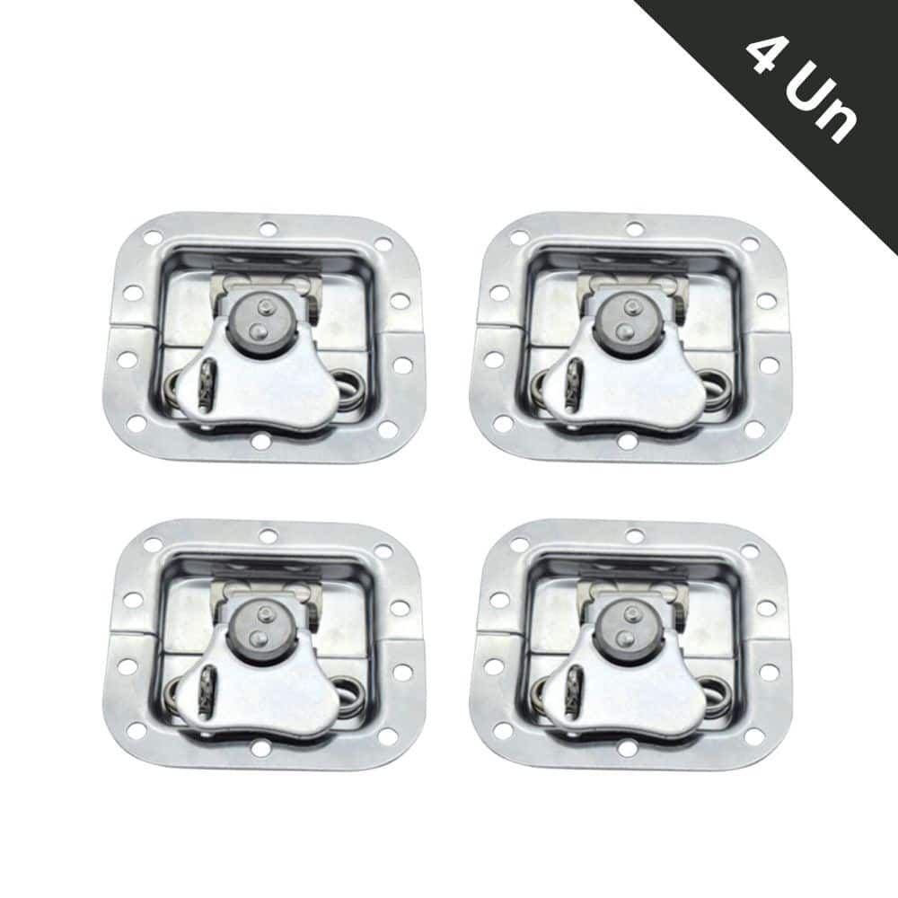 Fecho de Metal Pequeno Borboleta c/ Porta Cadeado - Kit 4 Un