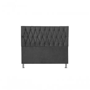Cabeceira Paris 1,95 Cm Cama Box King Size Suede Cinza