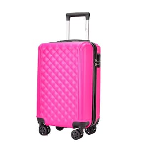 Mala de Bordo Pequena para Viagem Abs Cruzeiro Talca 145 Cadeado Integrado Rodas 360º Rosa
