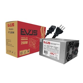 Fonte Evus Ft 200W Atx 200W Real 20/24P 2 Sata Com Cabo