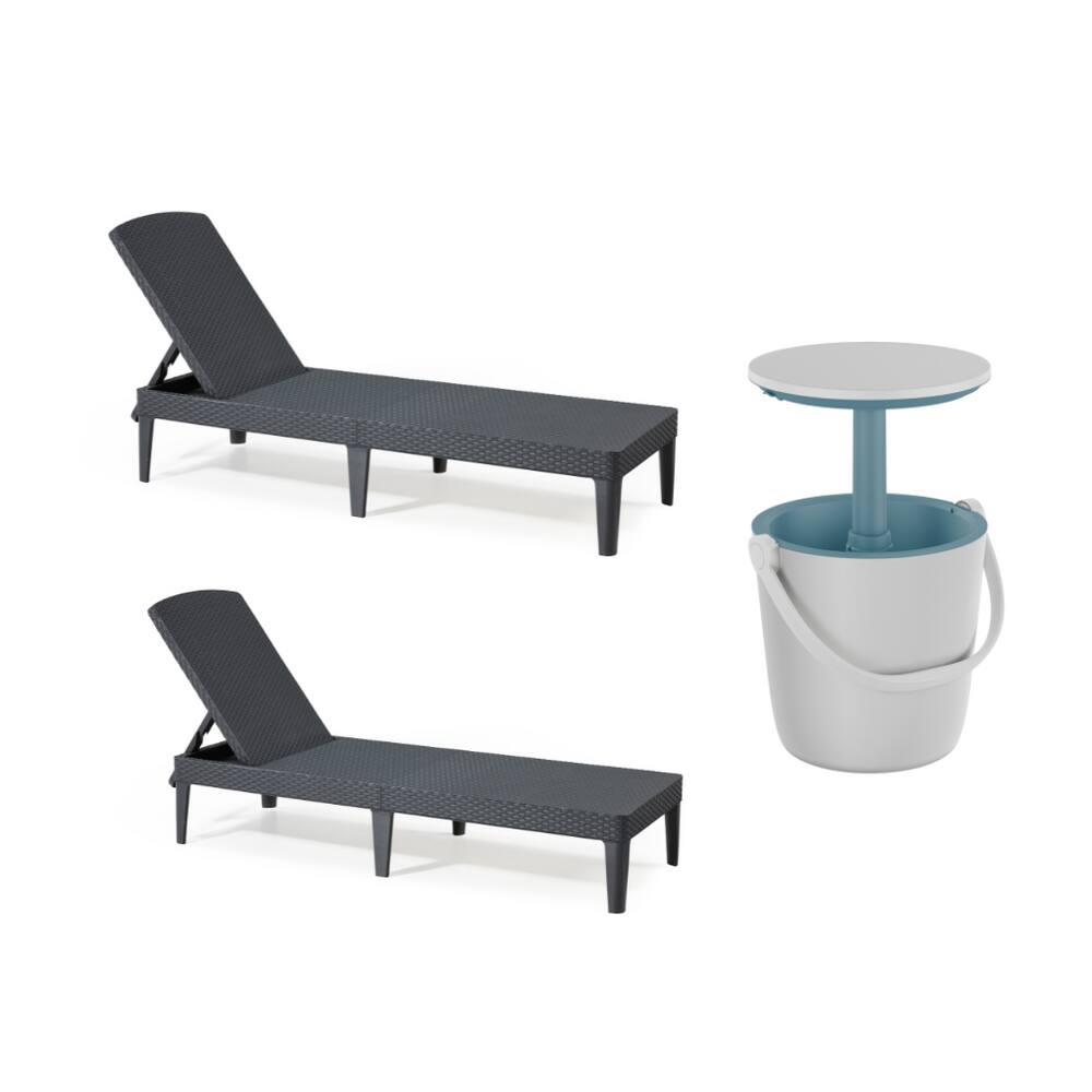 Conjunto de Espreguiçadeiras Jaipur + Cooler Keter