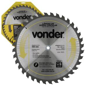 Lâmina De Serra Circular 400X30Mm 36 Dentes Vídea Vonder