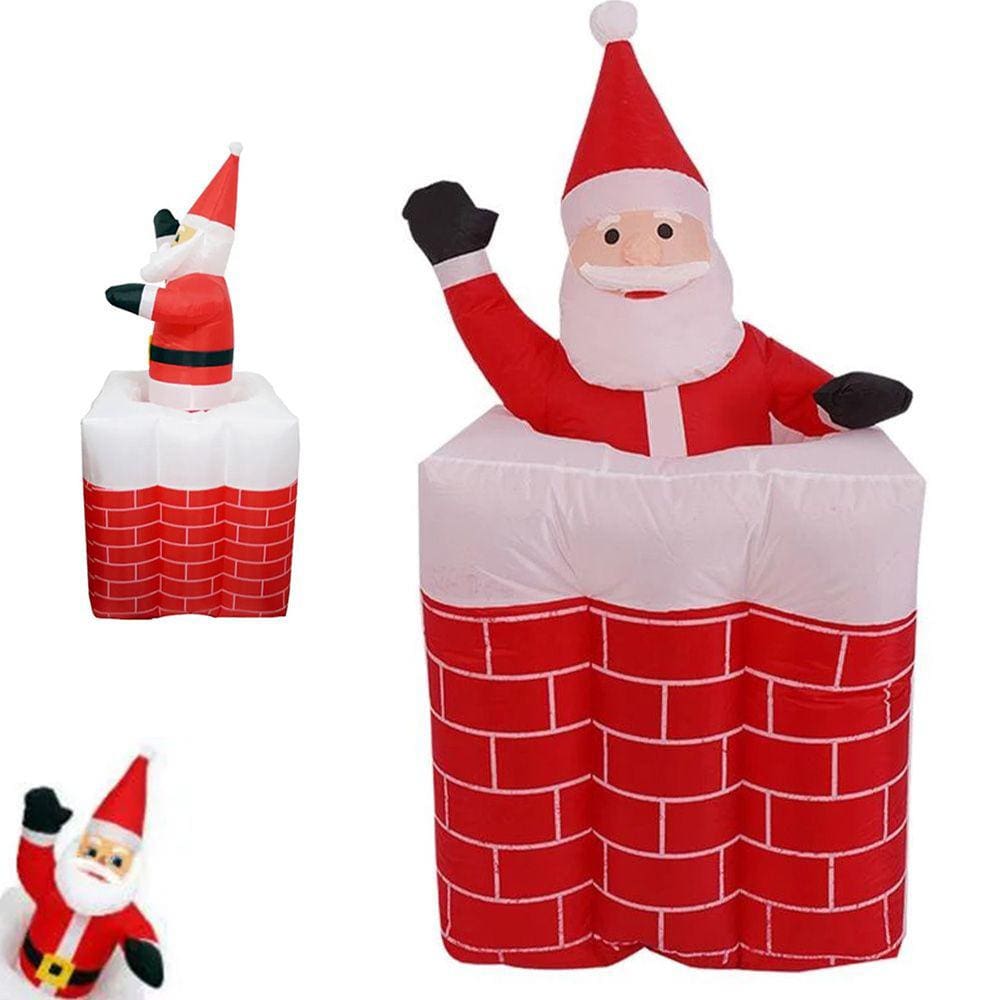 Papai Noel Inflavel Natal Animado Chamine Sobe Desce Decoraçao Natalina Casa Loja Shopping Enfeite