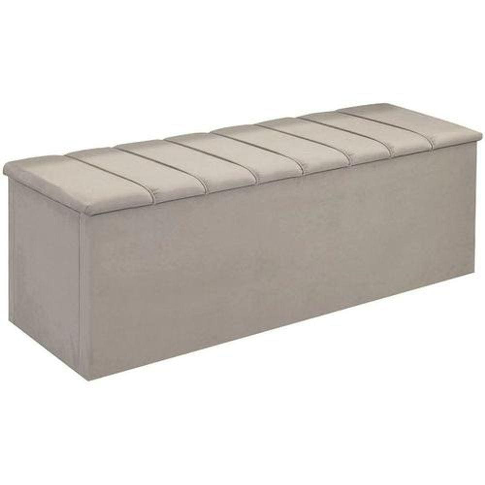 Calçadeira Baú Solteiro 90cm Bege
