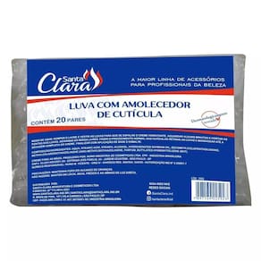 Luva Com Amolecedor De Cutícula C/20 Uni Santa Clara 2592