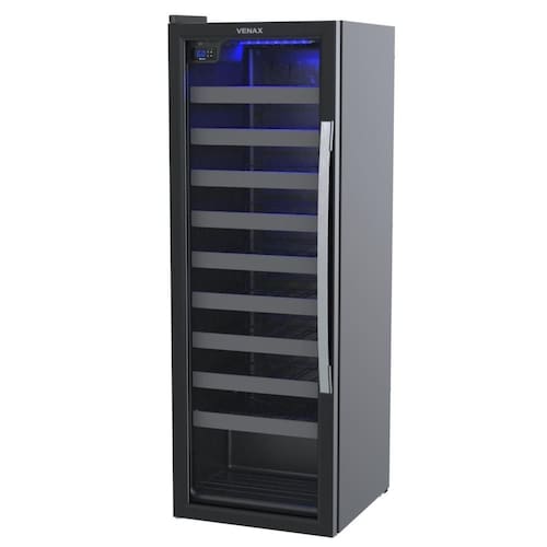 imagem-Adega de Vinhos Piubella Blue Light 209l Para 50 Garrafas Porta Invertida Cave200 220v - Venax