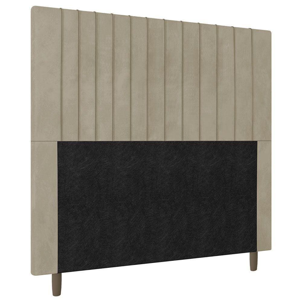 Cabeceira Cama Box Solteiro Nala 90cm Linho Bege