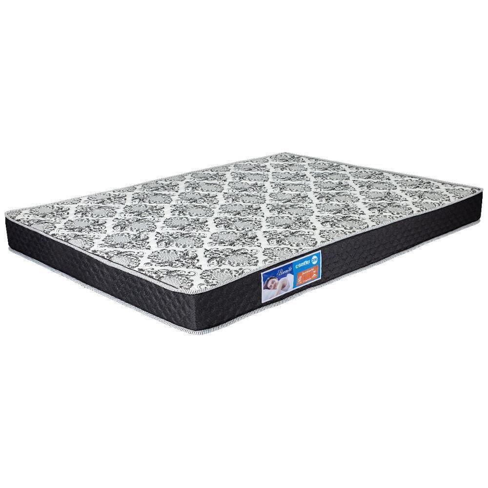 Colchão Casal Cristalflex Bromélia Espuma D26 Preto Branco