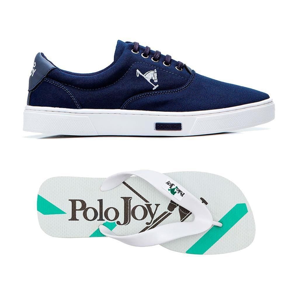 Kit 1 Tênis Casual E 1 Chinelo Polo Joy