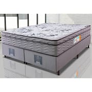 Cama Box Queen Colchão Ortopédico + Box 158x198x67 One Face Espuma D45 Cinza
