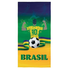 Toalha De Banho Brasil Jogador Qualidade Transfer Lepper