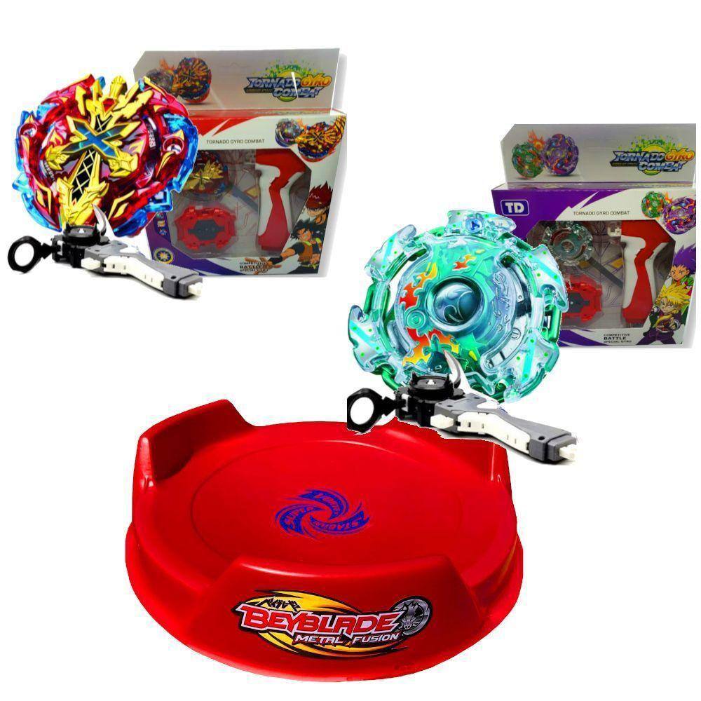 Beyblade Combo Xcalius X Kerbeus + Lançadores