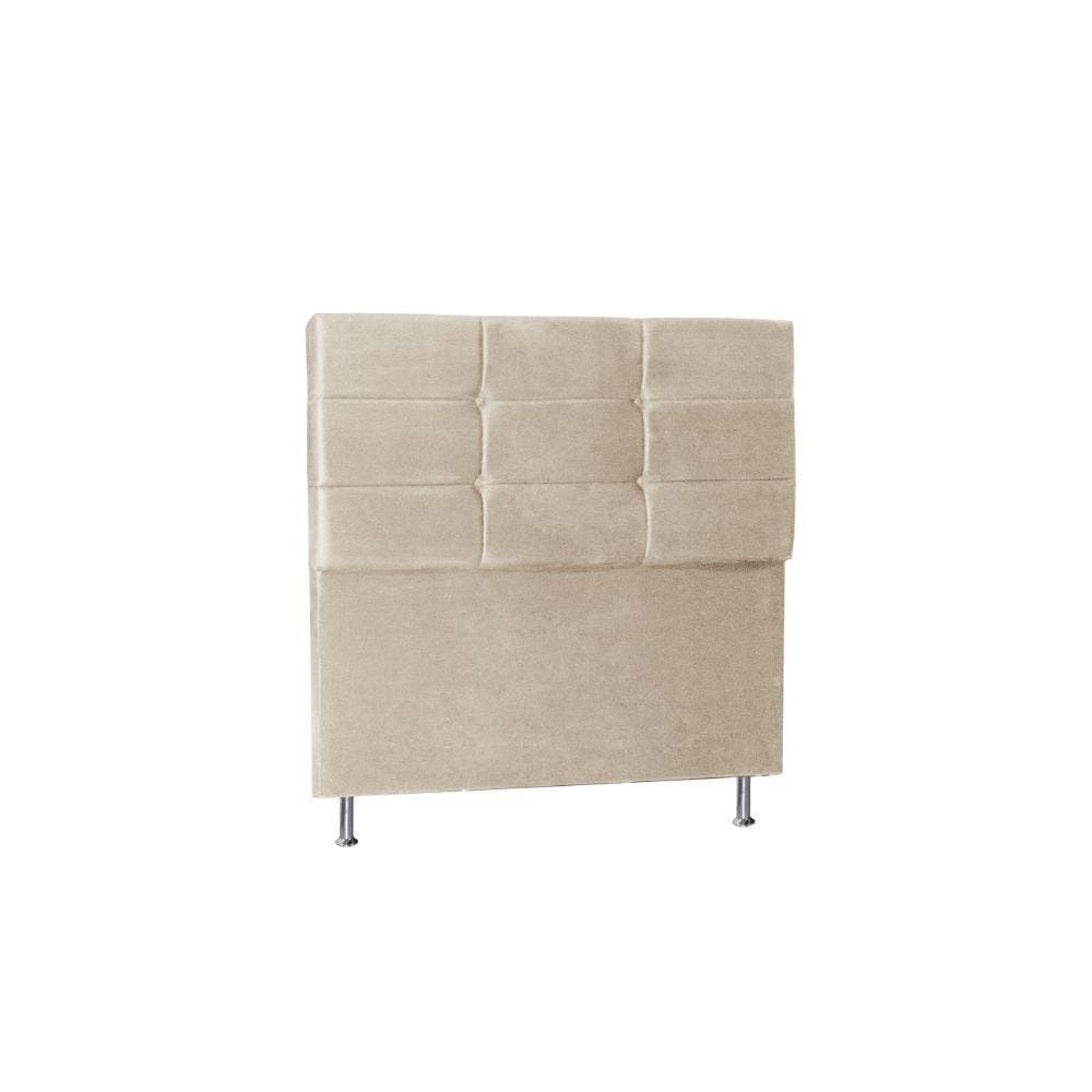 Cabeceira Tóquio 1,60 Cm Cama Box Queen Suede Bege