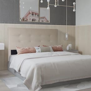 Cabeceira Berlim 1,60 Cm Cama Box Queen Corino Bege