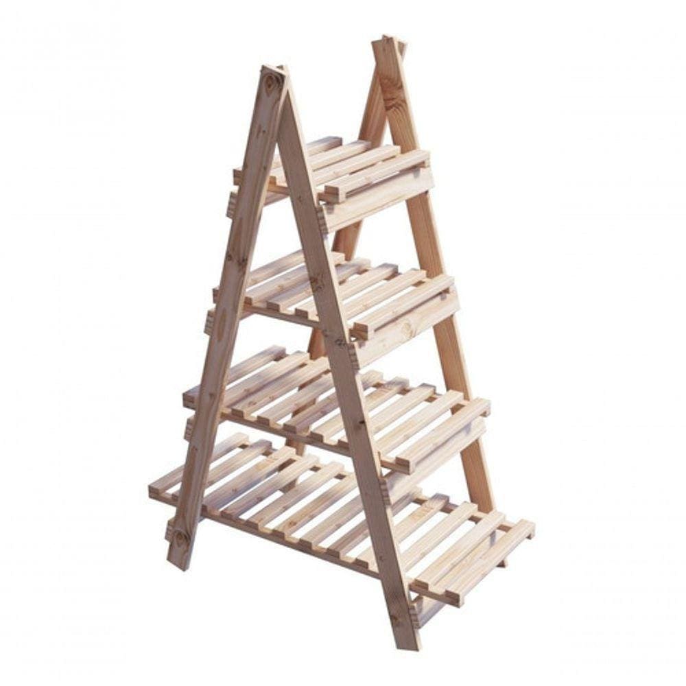 Piramide Estante 4 Prateleiras Para Utensilios Pinus