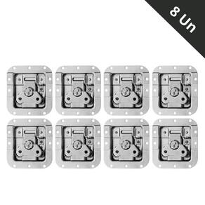 Fecho de Metal Médio Borboleta c/Porta Cadeado - Kit 8 Un