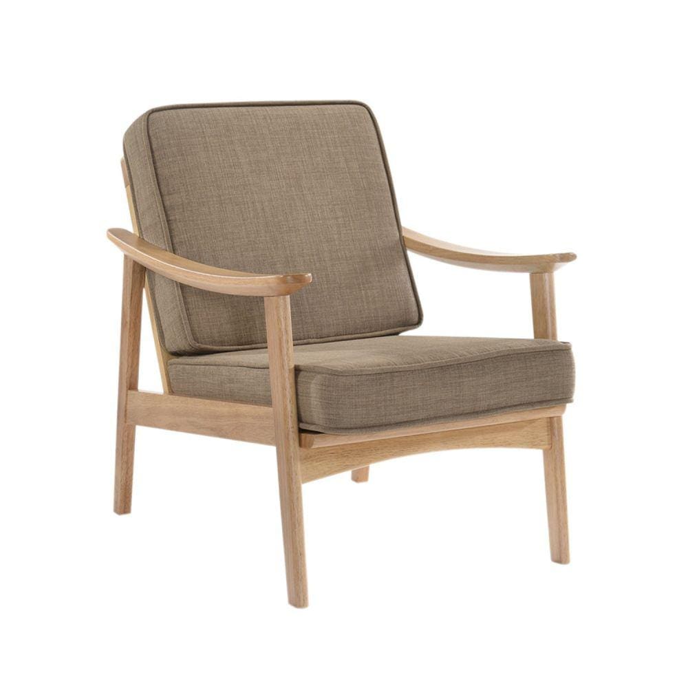 Poltrona de Madeira Marroml Amy Rivatti Marrom