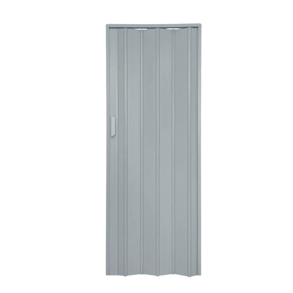 Porta Sanfonada de PVC 210x84cm Bariri Cinza Granizo