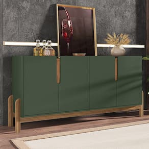 Buffet 160cm 4 Portas Lizz Casa D Verde Oliva/Cedro