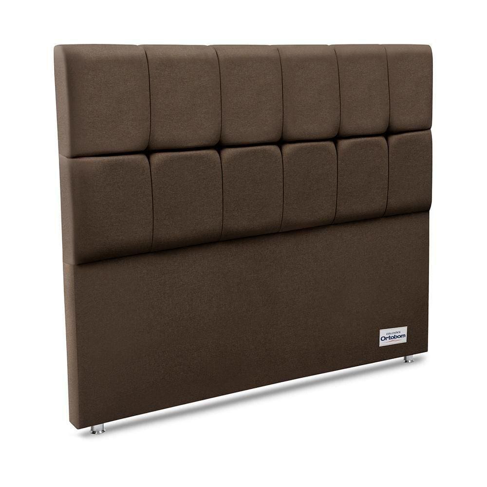 Cabeceira Piave Linho Marrom Casal 12x140x125 Linho
