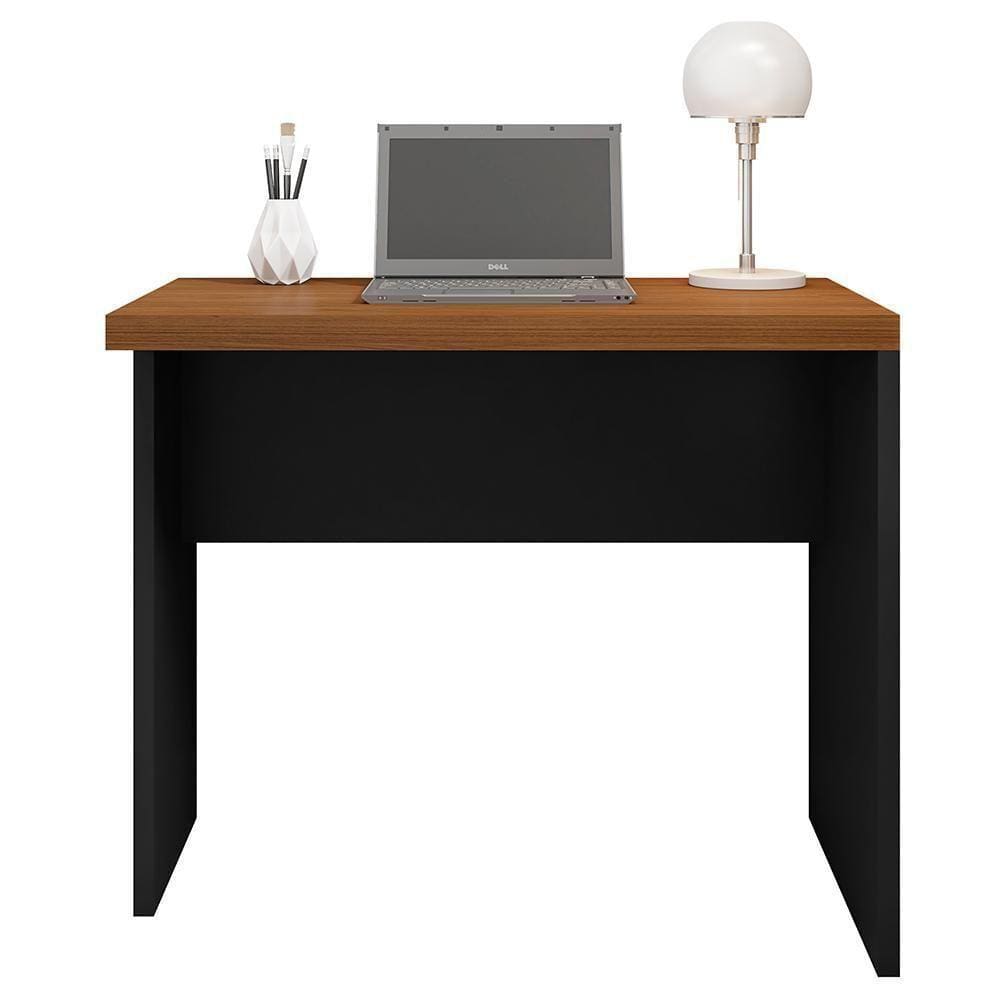 Mesa De Computador Studio Nogueira / Preto Tex - Caemmun