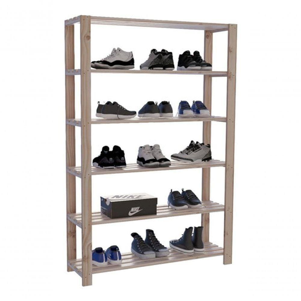 Prateleiras Pinus 6 Andares Organiza Calçados Sapatos