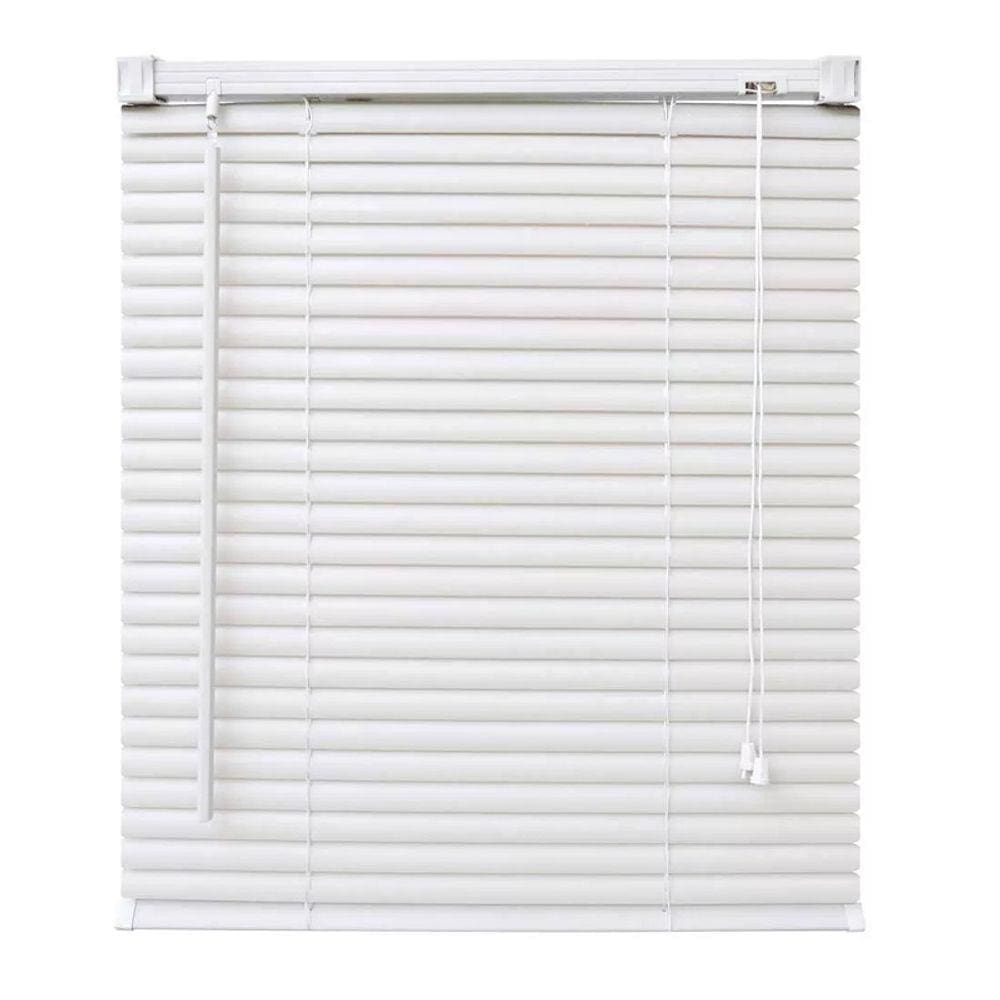 Persiana Horizontal PVC Branca 140 (L) x 160 (A) Lâminas Resistentes Flexíveis C/ Kit de Instalação