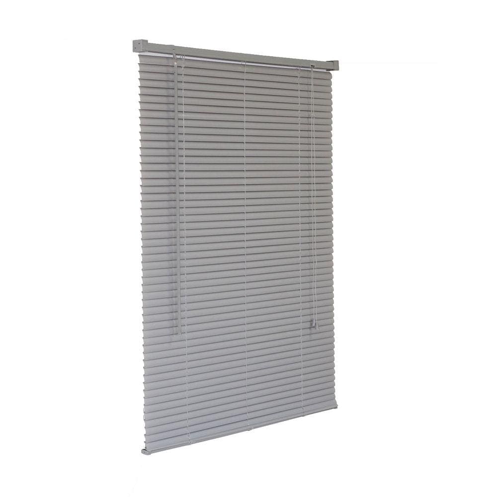 Persiana Horizontal PVC Cinza 160 (L) x 160 (A) Lâminas Resistentes Flexíveis C/ Kit de Instalação