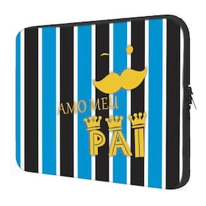 Capa Case Notebook Times Futebol Preto, Azul E Branco 14"