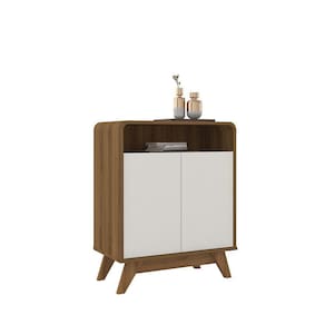 Buffet Aparador com 02 Portas Eccos Nature/Off White - Fabrimóveis
