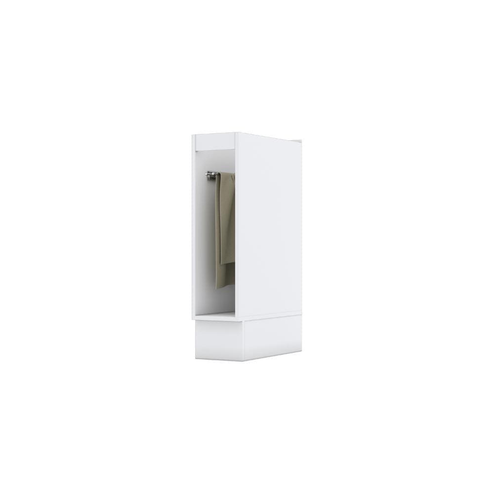 Balcão Porta Toalha 20 cm 1 Nicho Organizador Para Cozinha Modulada Americana 100% MDF Cor Branco