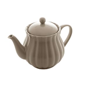 Bule P/Chá De Porcelana Pétala Cinza Matt 950Ml