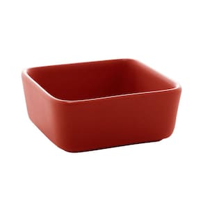 03 Bowls Porcelana Nórdica Bon Gourmet Vermelho Matt 9X9X4Cm