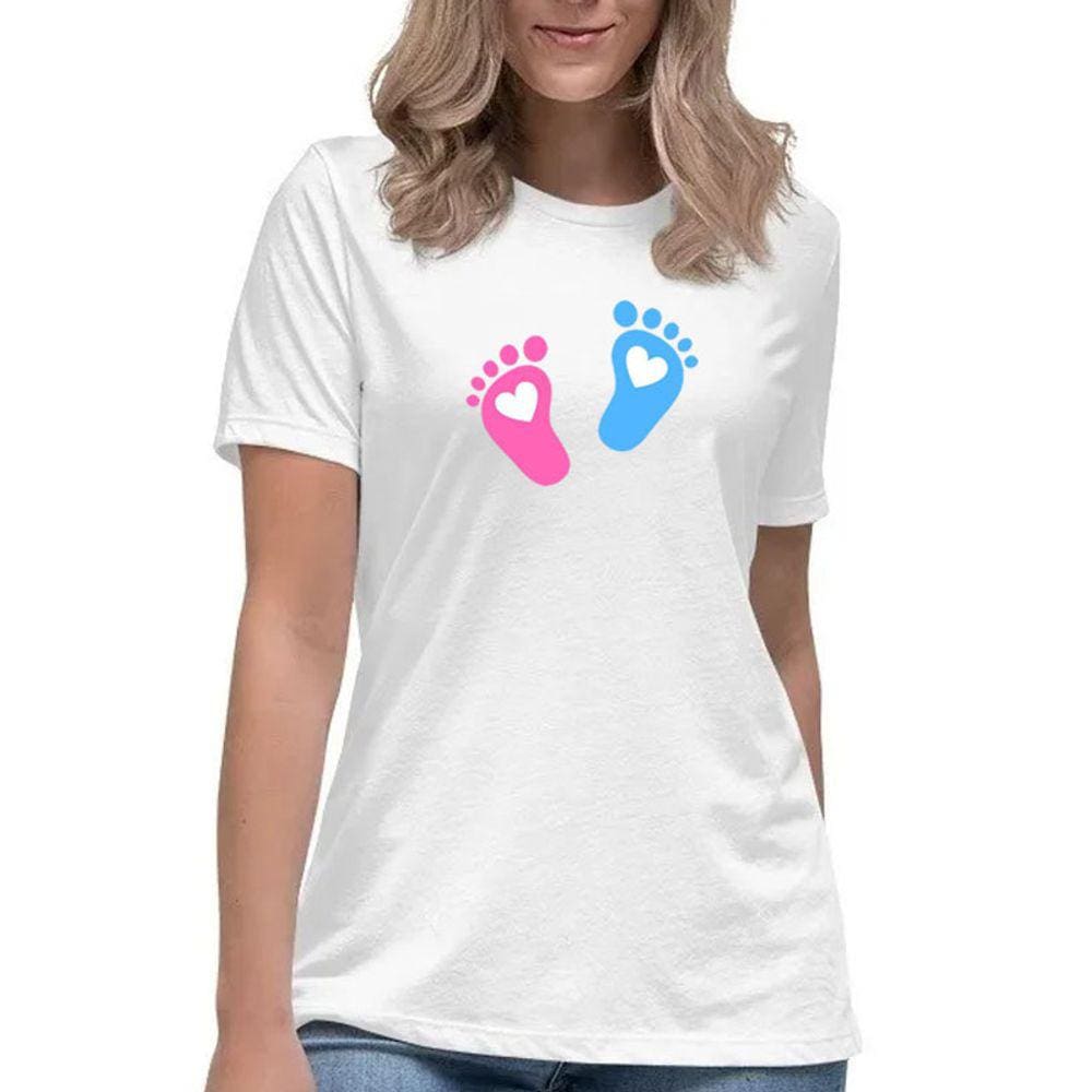 Camiseta cha revelacao gestante gravidez gravida mamae