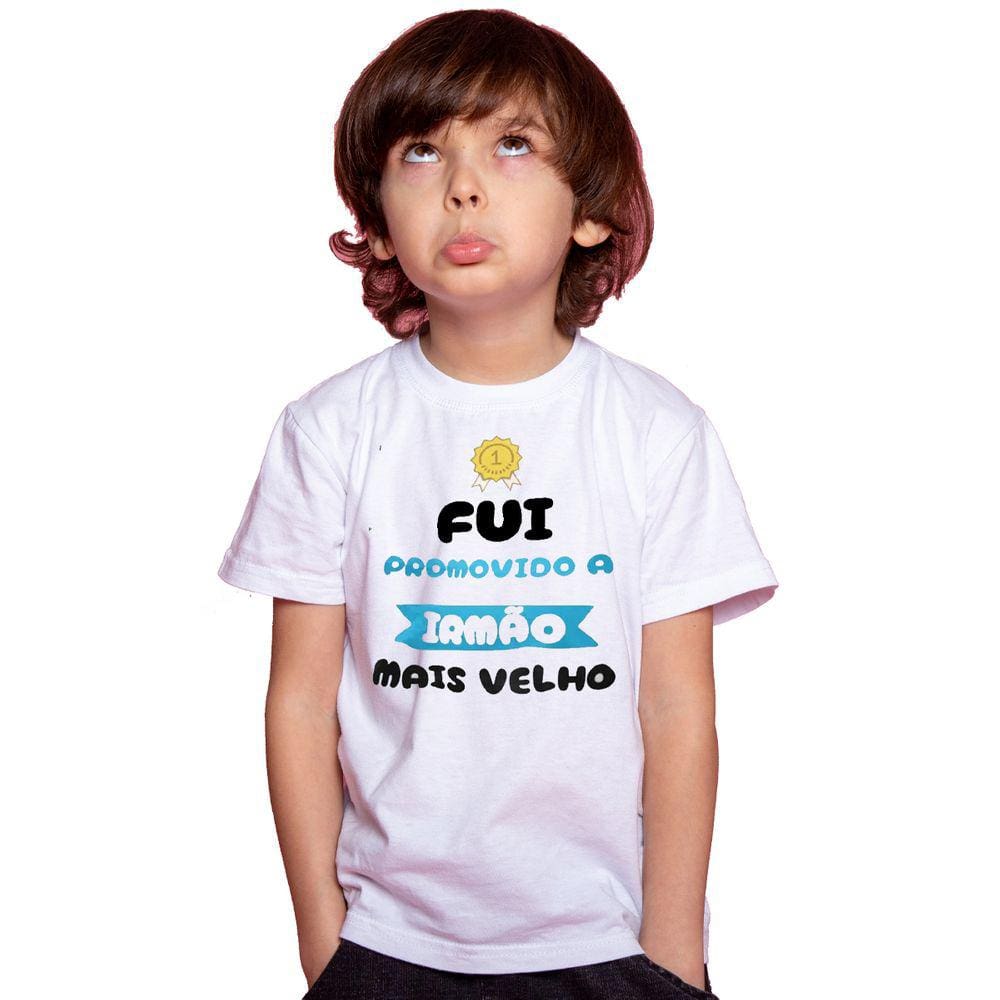 Camiseta raglan promovido a irmao do ano camisa