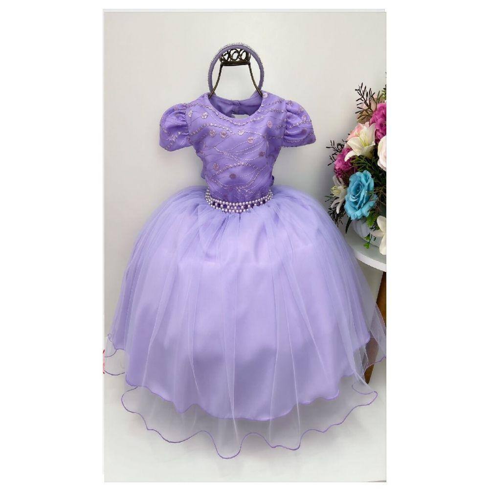 Vestido princesa Sofia - Festa lilás