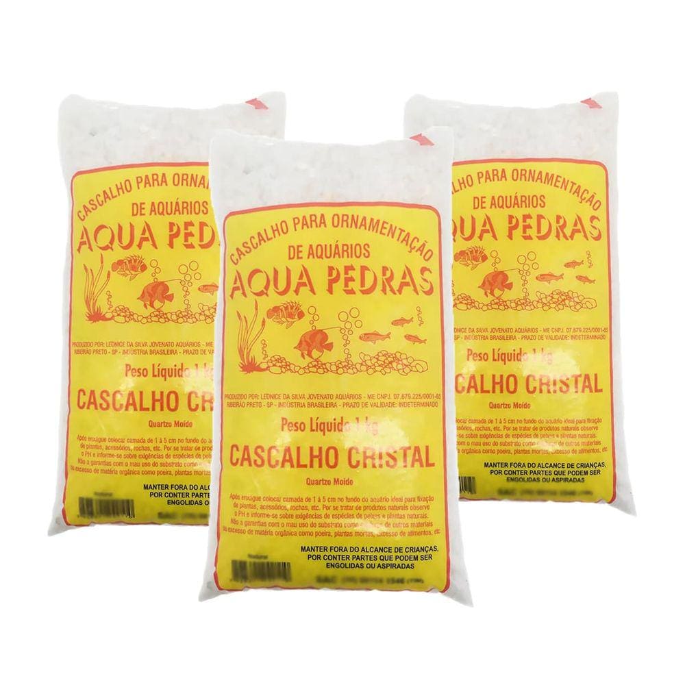 Substrato Aqua Pedras Cristal Quartzo N°1 - 3kg