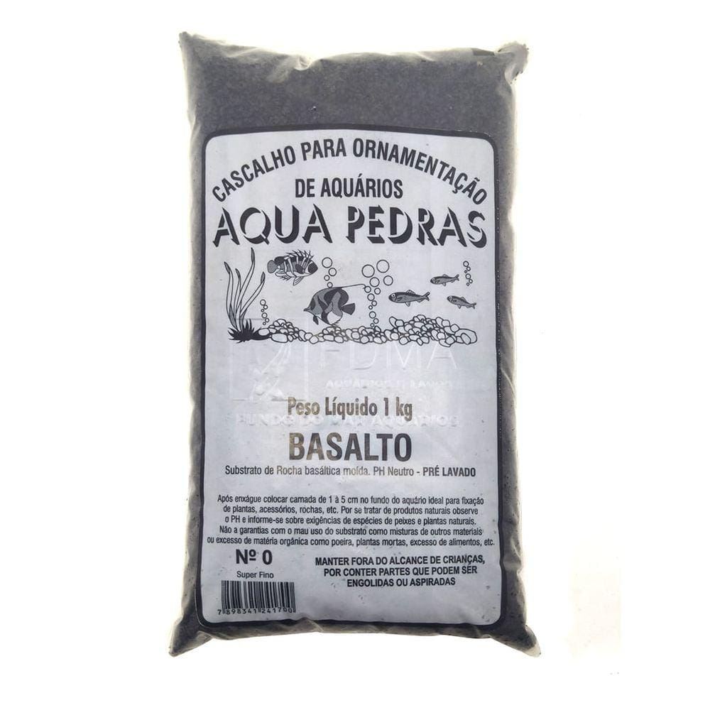 Substrato Aqua Pedras Basalto N°0 - 1kg Aquários e Jardins