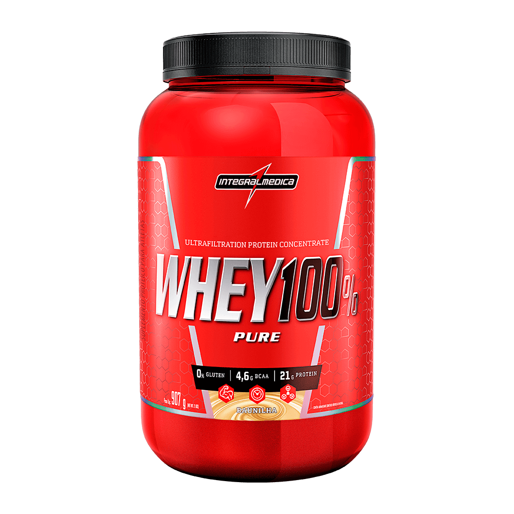 100% Pure Whey 907g Pote - Integralmedica - Cookies