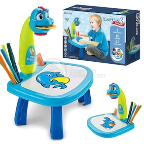 Projetor para Desenho Infantil Mesa Pintura De Projeção Magica Brinquedos Aprendizagem Galinha Azul