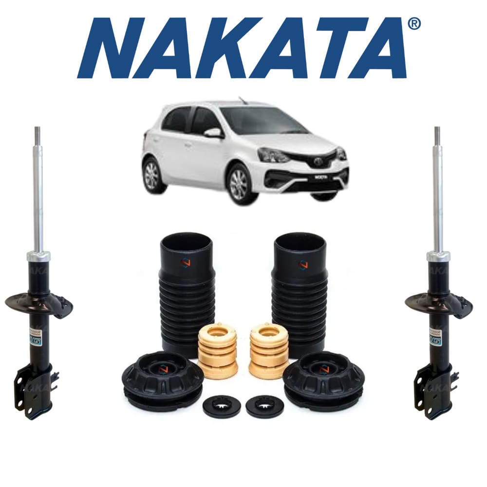 2 Amortecedor HG41267 Dianteiro+Kit Batente Etios 2012 2013