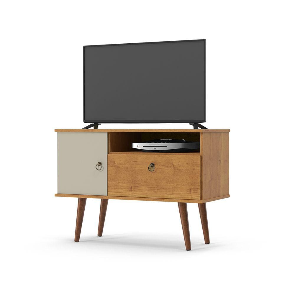 Rack TV até 32" Retrô 2 Portas Yan Cinamomo/Off White