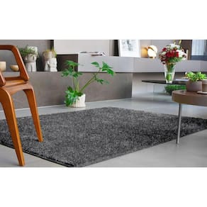 Tapete Antiderrapante Silky Light 1,50x 2,00 Preto/cinza