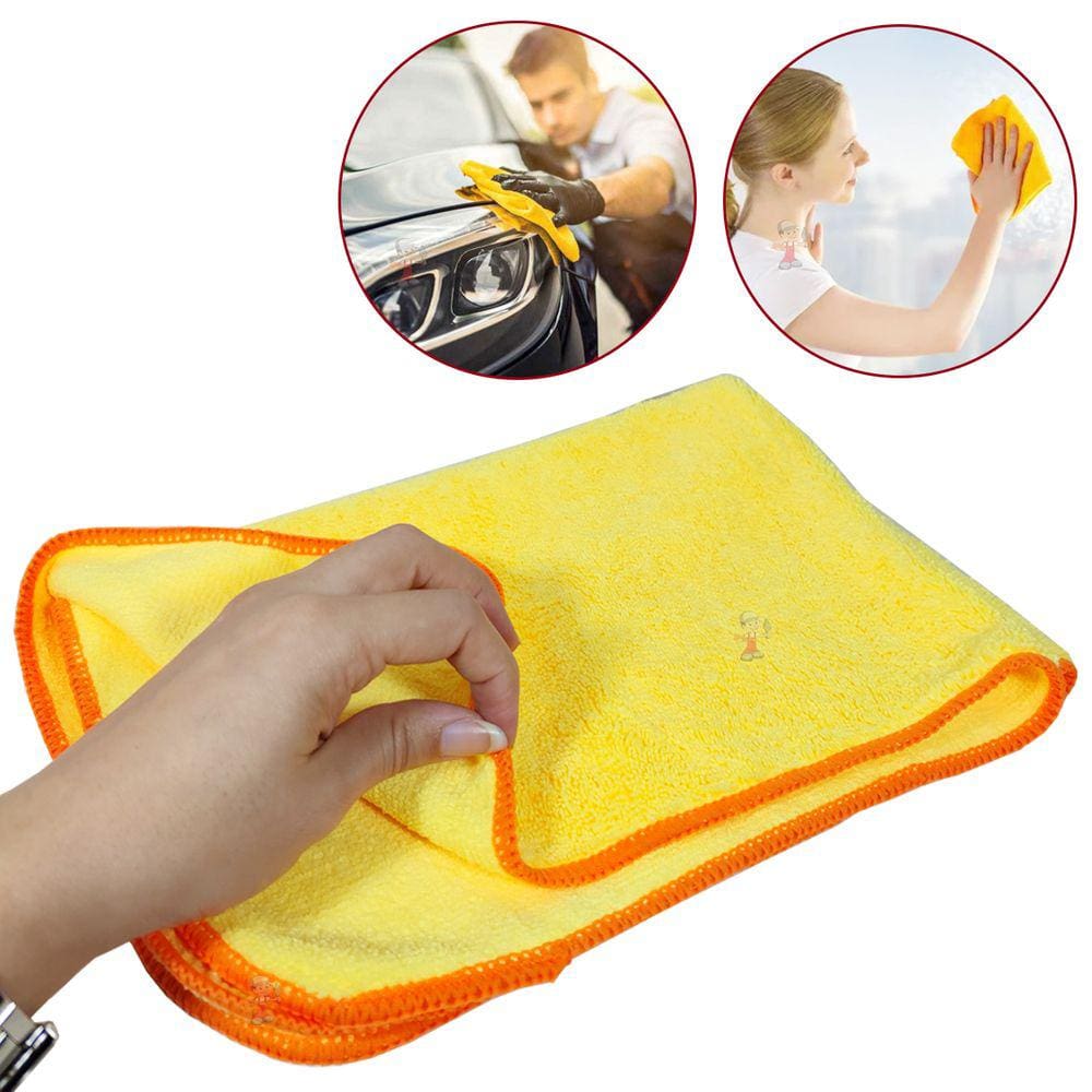 Flanela de Microfibra Premium Para Carro Casa Limpeza em geral Lava Seca Não Arranha dá Brilho Alta Absorção 60x40cm