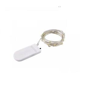 Fio Fada Cordão De Luz Led 5M 50 Leds Branco Quente Bateria