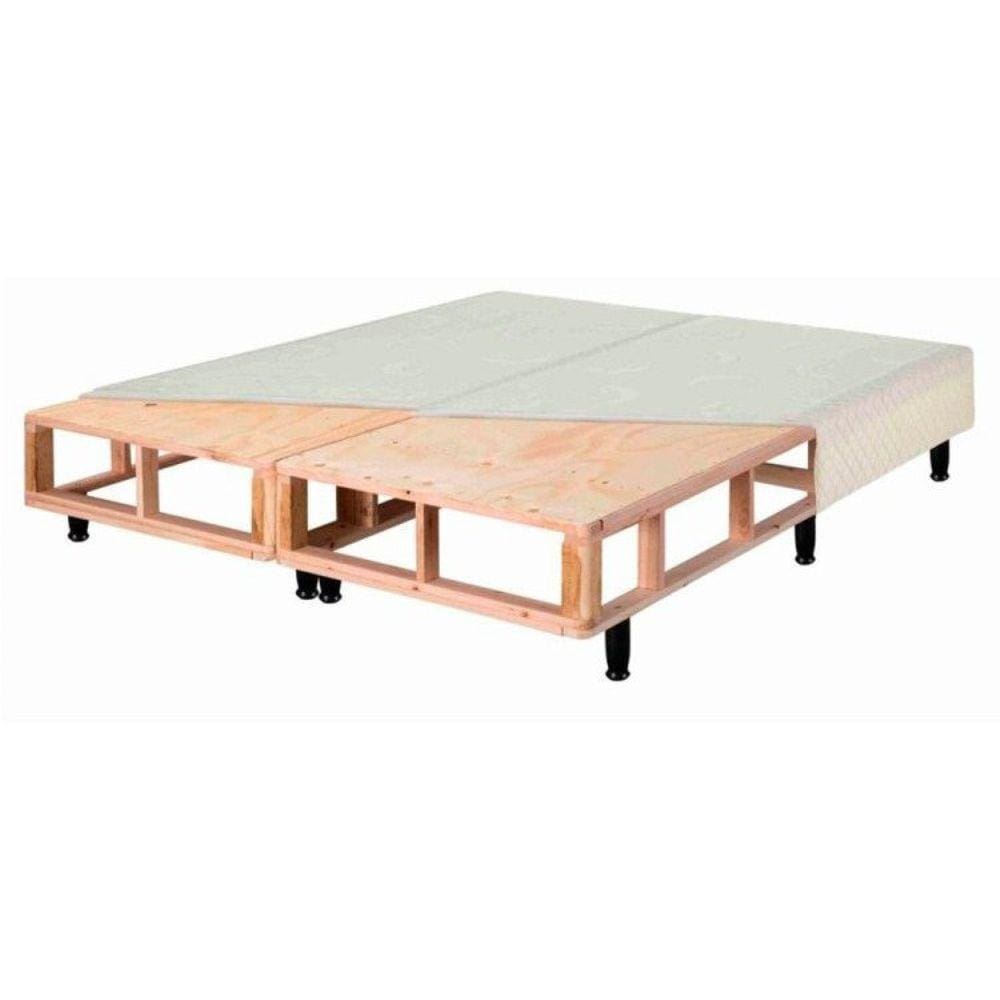 Somiê UNI Marrom Veludine Liso King 193x203x37 Ecoflex Marrom