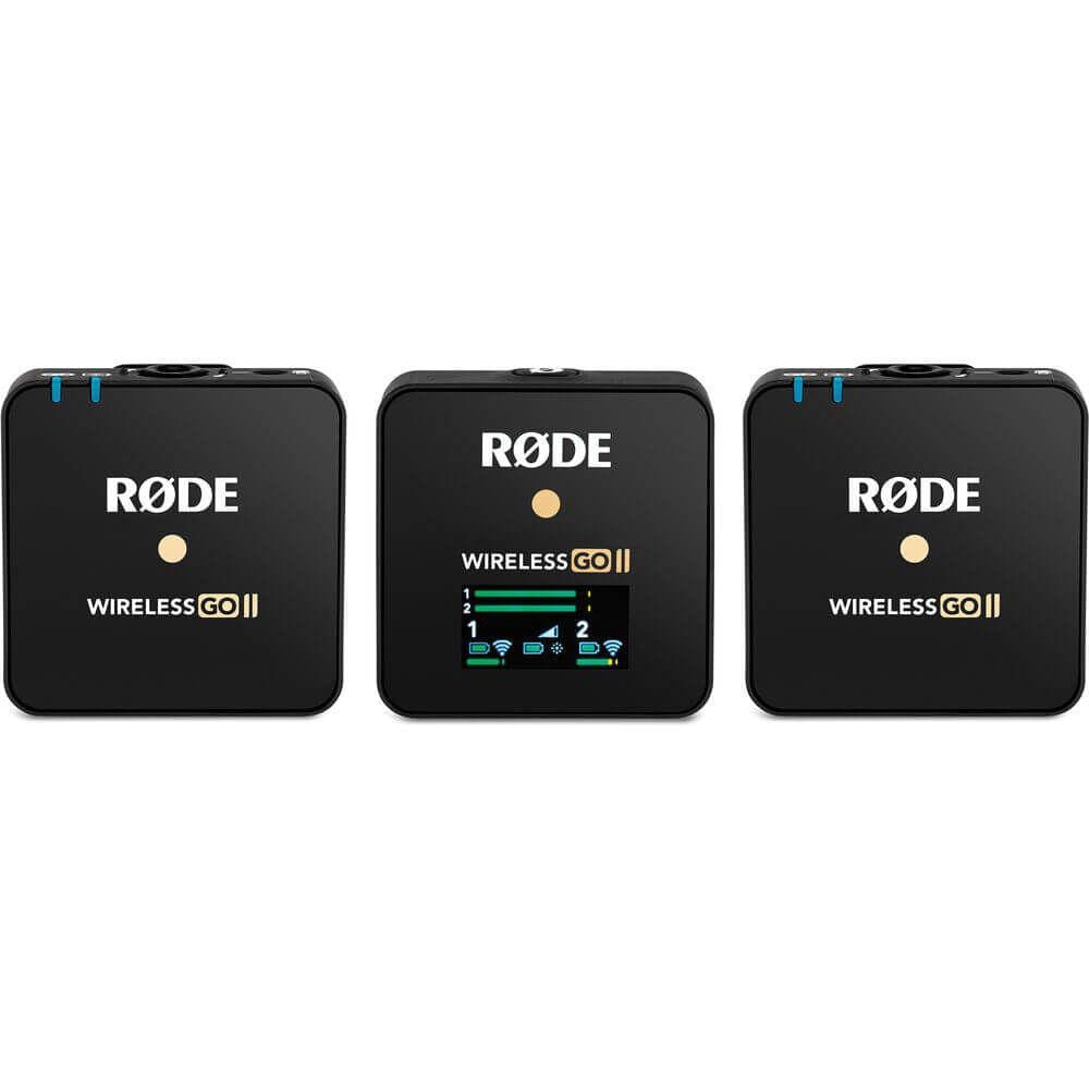 Microfone de Lapela Sem Fio Rode Wireless GO II Duplo Compact Preto