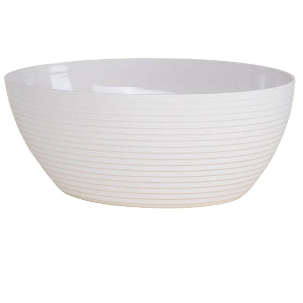 Travessa Oval Branca Friso Le Chef 28X19,5X11Cm 1827