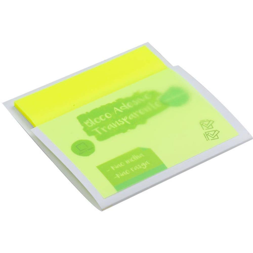 Bloco De Recado Autoadesivo 76X76Mm 50F Clearnote Transluc