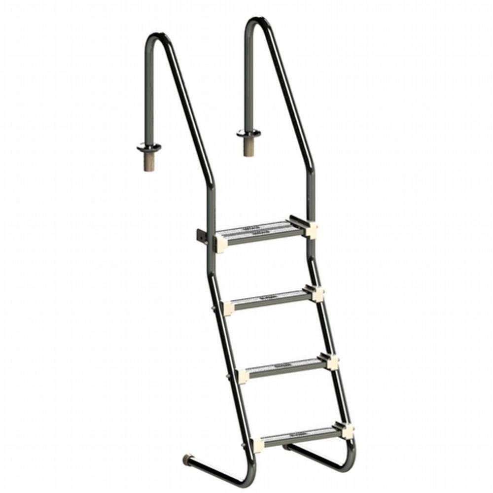 Escada Para Piscina 4 Degraus Inox 1 1/2 Polegadas SODRAMAR